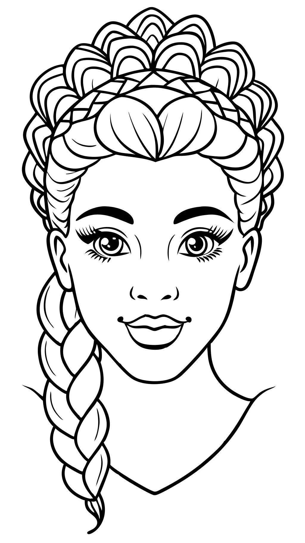 coloring pages hairstyles